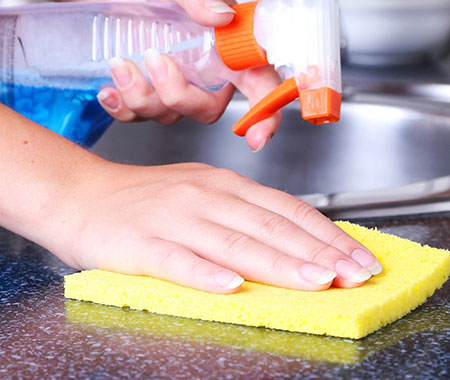 Kitchen Counter Cleaning